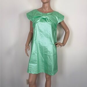 Green retro pinup Dress with bow Detail